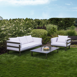 Ensemble de canapé et table basse en aluminium pour l'extérieur, mobilier de jardin, canapé de patio en aluminium - Product Image 1