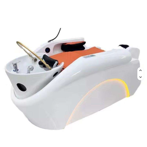 เตียงสระผมสปาคุณภาพดีที่สุด พร้อมอ่างล้างผมในร้านเสริมสวย เตียงสระผมปรับเอนด้วยไฟฟ้า ระบบหมุนเวียนน้ำ พร้อมเครื่องอบไอน้ำที่ศีรษะ - Product Image 5