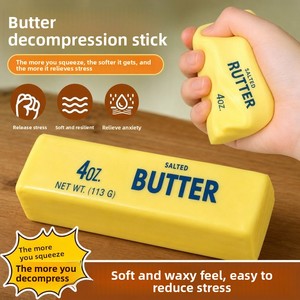 Neuer grenzüberschreitender Bestseller: Knuspriger gelber Creme-Stick – Squishy-Food-Spielzeug mit langsamem Rückprall, Textur-Stressball aus PU für Erwachsene - Product Image 6