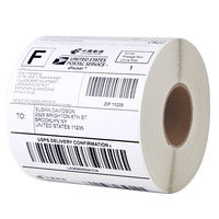Étiquettes d'expédition thermiques directes perforées personnalisées, autocollantes, blanches, pour adresses de livraison, pour emballages et colis