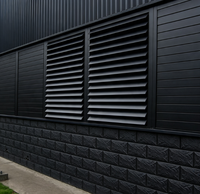 Système de ventilation mural vertical moderne Windowmate, décoration de façade, pare-soleil extérieur réglable en alliage d'aluminium