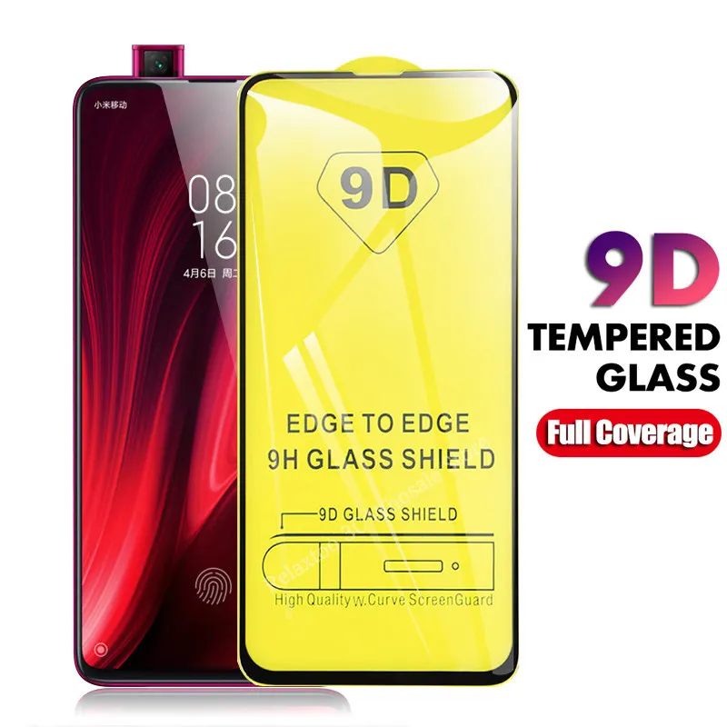 9d Tempered Glass 9D Tempered Glass For Xiaomi Redmi 7 8 9 K40 pro Screen Protector For Redmi Note 9 4G 5G 10 S2 y3