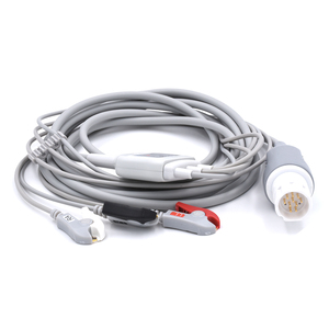 Câble ECG compatible avec la série Dragerr 8000, 3 fils, PM8014, câble ECG à clip AHA pour usage hospitalier - Product Image 3