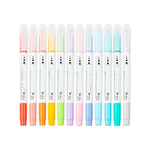 Ensemble de stylos marqueurs à double pointe pour étudiants et enfants, 12 couleurs créatives, non toxiques, pour le dessin, surligneur - Product Image 1
