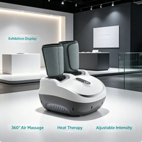 Masseur électrique Shiatsu EMS pour pieds et jambes, compression d'air, pétrissage des mollets, grattage Gua Sha, chauffage infrarouge, contrôle tactile, 5 modes, USB