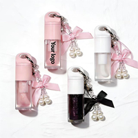 Gloss à lèvres liquide hydratant et repulpant, au design charmant, longue tenue, brillant, avec porte-clés, pour marque privée et logo personnalisé