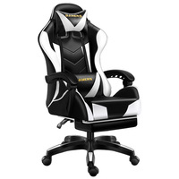 Chaise de jeu 835E-Sports en cuir, chaise d'ordinateur pour cybercafé, confortable pour une longue utilisation, réglable, ergonomique, pour bureau