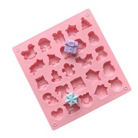 Cavité décoration de noël boîte-cadeau forme Silicone chocolat moule jetable résine bac à glace pour gâteau outils Opp sac