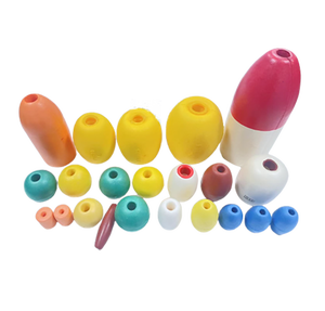 2025 gros haute flottabilité jaune EVA <span class=keywords><strong>mousse</strong></span> filet de pêche flotteur en gros en plastique ovale bouée à motifs pour l'utilisation de la rivière - Product Image 2