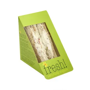 Scatola Sandwich di carta stampata personalizzata per uso alimentare con finestra trasparente fornitore di fabbrica