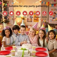 Assiettes jetables élégantes et robustes, colorées, 7 pouces, 9 pouces, en plastique, pour Halloween, mariage, barbecues, anniversaires et desserts