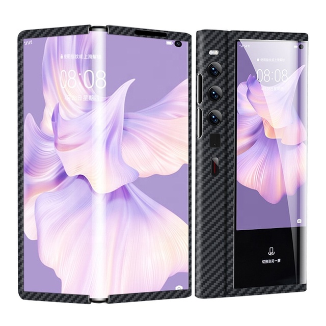 Carbon Fiber Ultra-thin Phone Case for Huawei Mate X2 Flip Business Phone Case Folding Protective Cover for Huawei MATEXS2