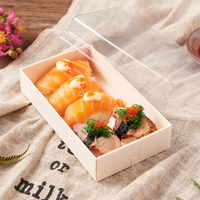 Biodégradable En Bois Restaurant À Emporter Traiteur Conteneur Alimentaire Emballage Boulangerie Pâtisserie Gâteau Fromage Charcuterie Sushi Boîte À Lunch