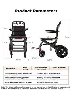 Drive Medical Bariatrique Personnes âgées Heavy Duty Transit Standard Steel Medline Fauteuil roulant - Product Image 6