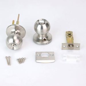 กุญแจล็อคประตูทรงกระบอกแบบ 3 คันโยก สแตนเลส US 304 คุณภาพพรีเมียม สำหรับความปลอดภัยและความเป็นส่วนตัว ใช้ได้กับประตูบ้าน ห้องน้ำ แบบไม่ใช้กุญแจ 3 - Product Image 3