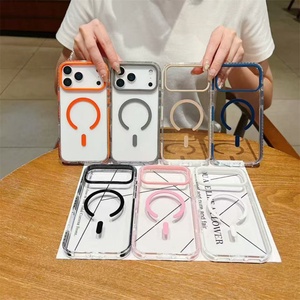 เคสโทรศัพท์มือถือแบบแม่เหล็กสัมผัสนุ่มเหมือนผิวหนังสำหรับ iPhone 17 air 16 Pro Max โครงโลหะป้องกันการตกกระแทก วัสดุ TPU และ PC รับผลิตตามสั่งขายส่ง - Product Image 1