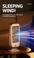 Ventilateur de bureau personnel mini tour, double structure de ventilateurs, 3 vitesses réglables, rotation multi-angles, faible bruit, ventilateur de table rafraîchissant, vente en gros