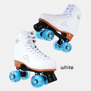 Patins à roulettes pour adultes avec roues LED clignotantes, cadre en nylon léger, microfibre respirante, adaptés aux débutants, frein <span class=keywords><strong>avant</strong></span>. - Product Image 2