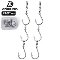 Kail Pancing Baja Anti Karat 3-4 Mata Kail Putar Bearing Swivel Air Asin untuk Ikan Besar di Laut Dalam