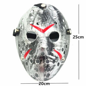 <span class=keywords><strong>Masque</strong></span> facial de <span class=keywords><strong>hockey</strong></span> Jason pour Halloween, PVC réutilisable, écologique, décorations effrayantes, jeu de rôle pour les fêtes costumées d'<span class=keywords><strong>horreur</strong></span> - Product Image 3