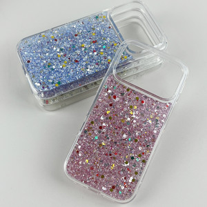 Sáng Sang Trọng Long Lanh <span class=keywords><strong>Bling</strong></span> Trường Hợp Long Lanh Cho Iphone 17 Không Khí 16 15 14 13 12 11 Pro Ánh Sáng Ban Đêm TPU PC Điện Thoại Trường Hợp Trong Suốt - Product Image 1