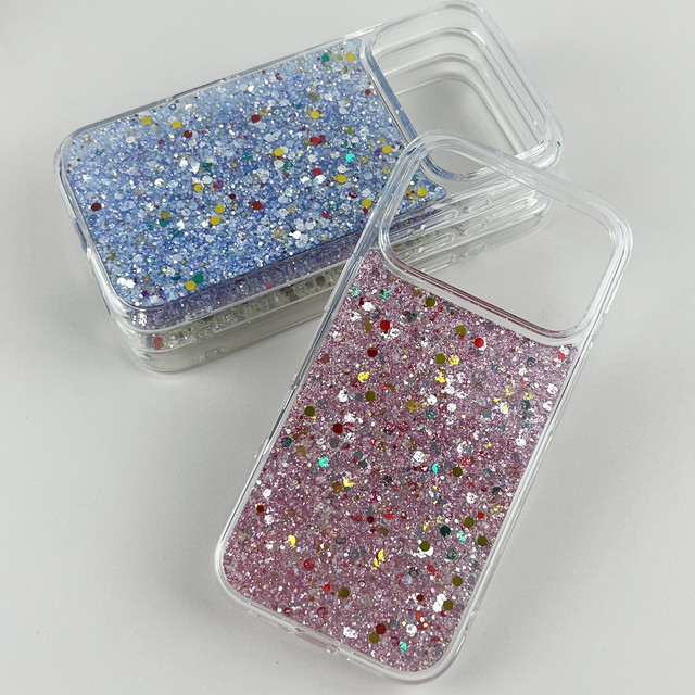Luminous Luxury Glitter Bling Case Glitter for iPhone 17 Air 16 15 14 13 12 11 Pro Night Light TPU PC Phone Case Transparent