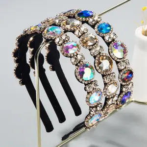 अच्छी गुणवत्ता फैशन बारोक शैली सुपर चमकती रंग का हीरा पतली-धार हेडबैंड