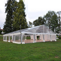 Tente de réception en aluminium en forme de A de 300 m², différentes couleurs, transparente, coupe-vent, 850 g