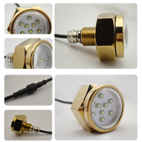 Lampe de yacht sous-marine à 9 LED, 27 W, IP68, coque en alliage de titane, lumière RGB, lumière de bouchon de vidange de bateau, lumière marine sous-marine pour bateau