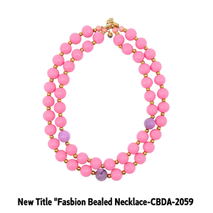 สร้อยคอประดับลูกปัดแฟชั่น "New Title" - รุ่น CBBA-2059 - Product Image 2