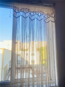 Cortina de Macramé de Algodón Estilo Boho <span class=keywords><strong>Bravo</strong></span> de 38 Pulgadas para Puerta o Ventana, Cortina Ondulada - Product Image 3