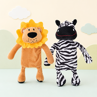 Jouet en peluche pour chien, animaux mignons, lion, zèbre, double son couineur et froissé, jouet interactif à tirer et à mâcher pour animaux de compagnie