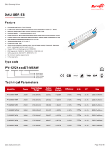 Controlador LED Inteligente Atenuable PWM DALI de Voltaje Constante de 300 W, 100-240 VCA - Transformador de CC de 24 V, Fuente de Alimentación LED Impermeable IP67, Individual - Product Image 5