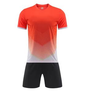 طقم قميص كرة قدم مخصص باللون الأرجواني مع طباعة حرارية، 100% بوليستر، قابل للتنفس، برقبة على شكل V، أكمام قصيرة، للجنسين، للكبار، لجميع المواسم - Product Image 3