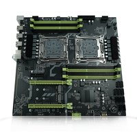 Carte mère de jeu pour PC de bureau, processeur prenant en charge deux processeurs Intel Xeon E5, Intel LGA2011-3, connecteurs X99, DDR3, E-ATX