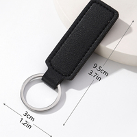 Porte-clés gravé par sublimation, porte-clés de voiture, cadeau promotionnel, logo personnalisé, porte-clés en cuir PU double face