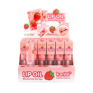 Karite Silky Touch Natural Moisturize Strawberry Changing Color <b>Lip</b> Oil Brighten Changing Color VC Fruity Transparent <b>Lip</b> Oil - Product Image 2