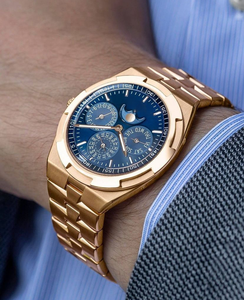 นาฬิกาข้อมือผู้ชายหรูหรา ระบบอัตโนมัติ 4500V พร้อมเข็มเรืองแสง แสดงข้างขึ้นข้างแรม ตัวเรือนสแตนเลสสตีล 904L สไตล์ฮิปฮอป รับสลักโลโก้ - Product Image 4