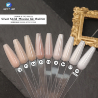 Gel de construction en mousse pour ongles, sans HEMA ni TPO, sable argenté, gel de construction UV dur, gel de construction en mousse pour ongles, gel de construction pour ongles, gel à faire tremper