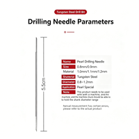 Aiguilles de perçage triangulaires à double tête en tungstène Muses Jewels pour perles, tailles 0,8-1,2 mm, pour la création de bijoux DIY