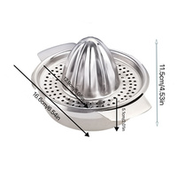 Handmatige citruspers van roestvrij staal met ingebouwde zeefbak, duurzame sapcentrifuge voor sinaasappel, citroen, limoen en verse sappen