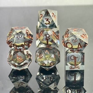 Liquid Core DND <b>Dice</b> <b>Set</b> 7 Pcs Sharp Edge Resin Polyhedralsuitable for Dungeons and Dragons Roleplaying Games - Product Image 2