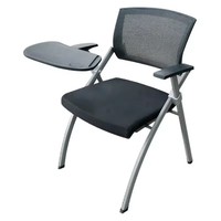 Chaises de conférence modernes pliables et empilables en plastique pour l'école, la salle à manger et le salon, avec tablette d'écriture intégrée