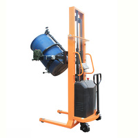 Rotateur de fûts semi-électrique à double moteur avec pesage, capacité 450 kg, pour fûts d'huile à débit contrôlé, avec échelle électronique et variateur de vitesse
