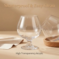 Verres à vin jetables personnalisés sans pied en acrylique PC incassable pour mariage