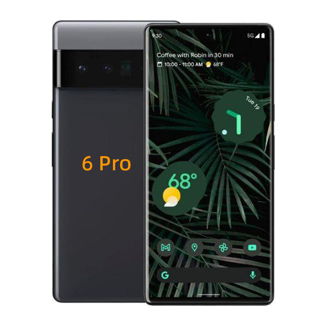 Wholesale Secondhand Cellphone Google Pixel 6 Pro Used Smartphone US Version Fully Unlocked Original Renewed Mobile Phone 5G LTE