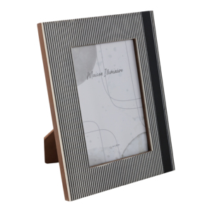 Cornice moderna per foto con bordo a righe, 4x6 pollici, cornice decorativa per camera da letto, soggiorno, decorazione da parete per la casa - Product Image 2