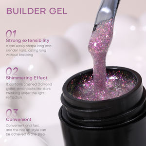 Kit de vernis à ongles en gel <span class=keywords><strong>Acrygel</strong></span> en pot, haute qualité, faible chaleur, gel UV pailleté, gel de construction pour ongles, sans HEMA - Product Image 3