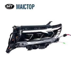 Modificación de faros delanteros para Toyota Land Cruiser Prado 2018, faros LED, luces diurnas y direccionales. - Product Image 4