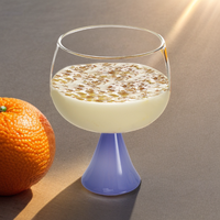 Gobelet en verre borosilicate coloré de 300 ml, nouveau style, haute qualité, pour crème glacée, dessert, cadeau, résistant à la chaleur